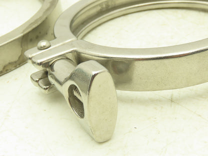 Tri Clover 3"/4" 3" Sanitary Tri Clamp 11 Single & Double Pin/ 5 - 4" Lot of 16