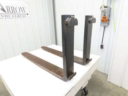 1412002R 4-3/4x42" Class 3 Steel Forklift Forks 20" Carriage 1-Pair HX1650X500