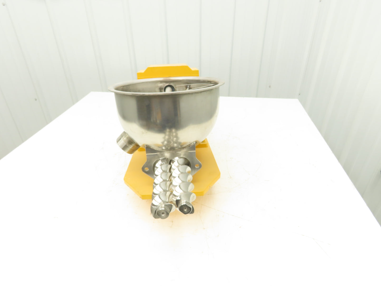 Food Process Double Kneader Mixer Screw Feeder Dry Bulk 2 Gal Stainless 1.5kw