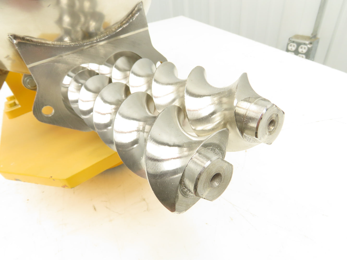 Food Process Double Kneader Mixer Screw Feeder Dry Bulk 2 Gal Stainless 1.5kw