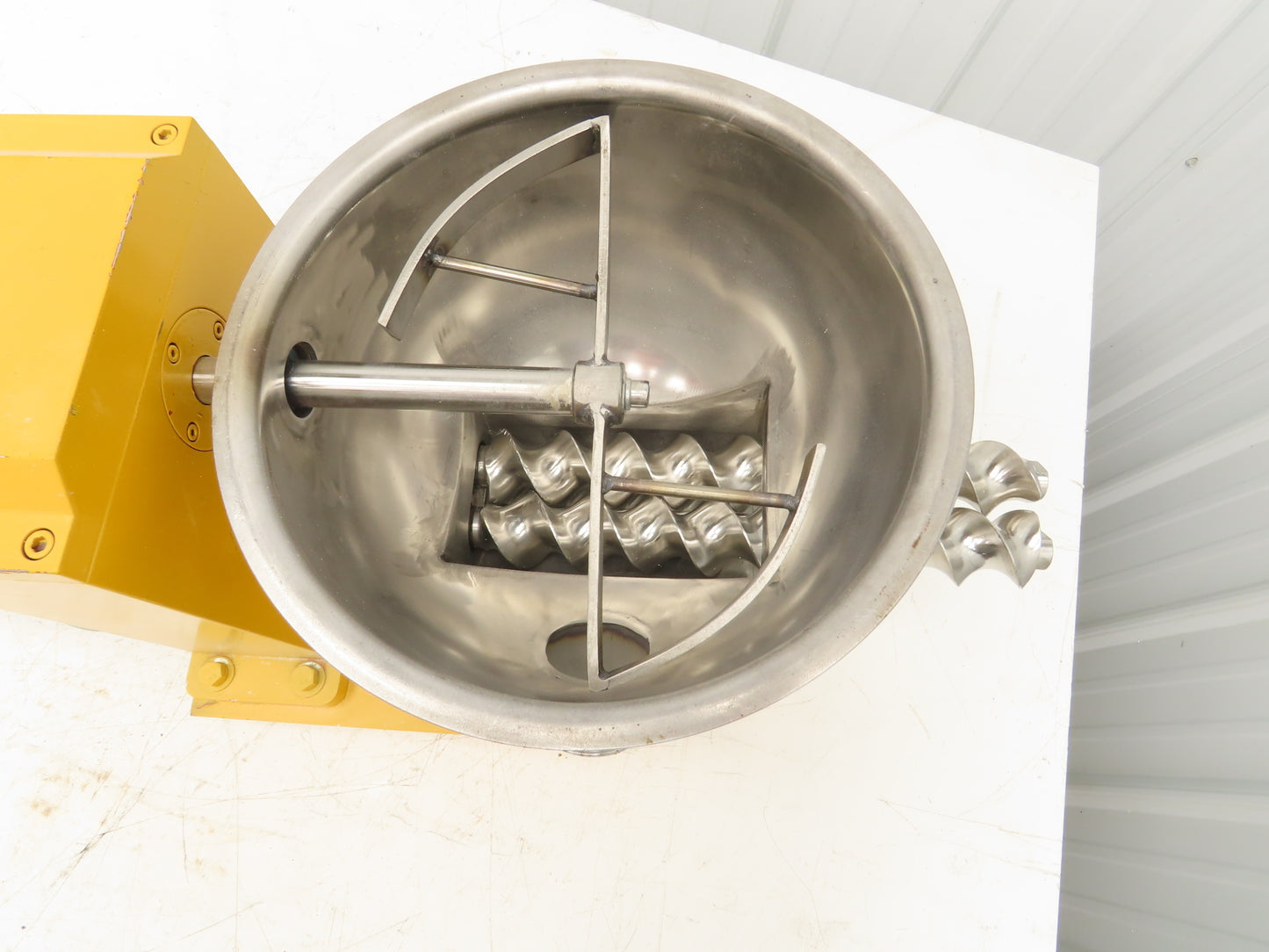 Food Process Double Kneader Mixer Screw Feeder Dry Bulk 2 Gal Stainless 1.5kw