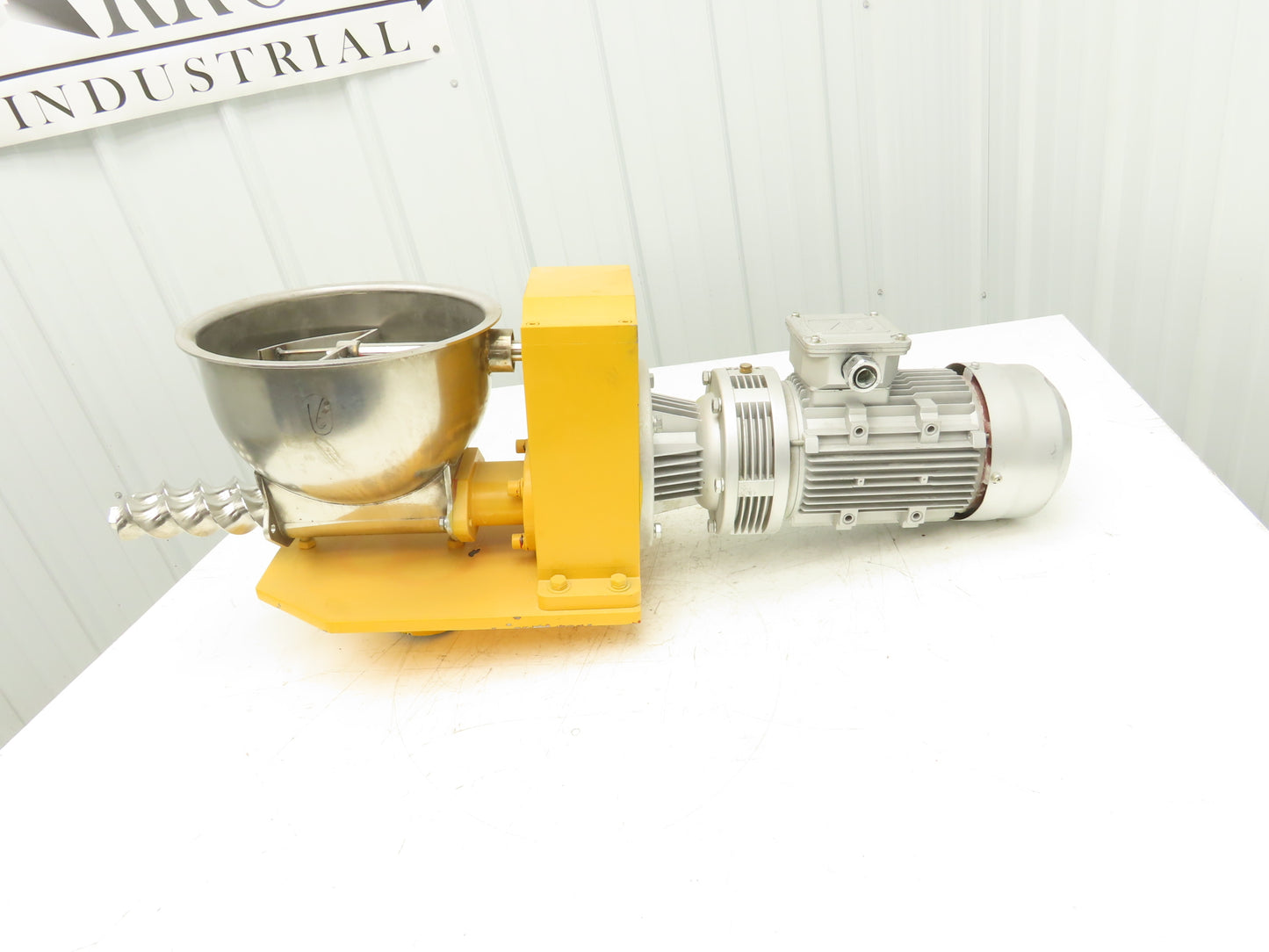 Food Process Double Kneader Mixer Screw Feeder Dry Bulk 2 Gal Stainless 1.5kw