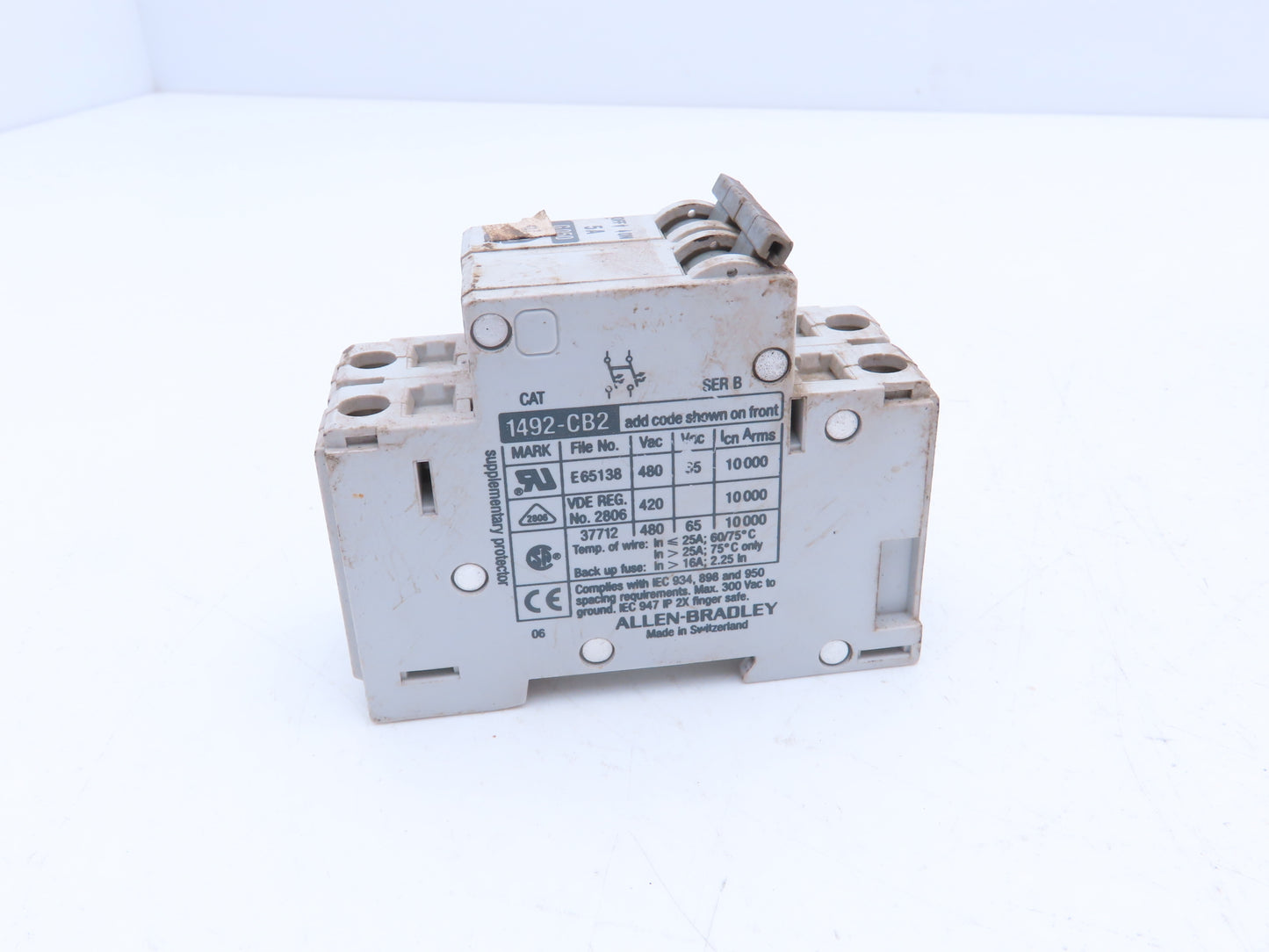 Allen Bradley 1492-CB2-G050 Circuit Breaker 2 Pole 5A 480VAC Lot of 19
