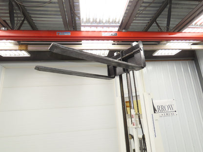 Crown 15BT Straddle Pallet Stacker Forklift 1400 lb 110" 12V Lift Manual Push