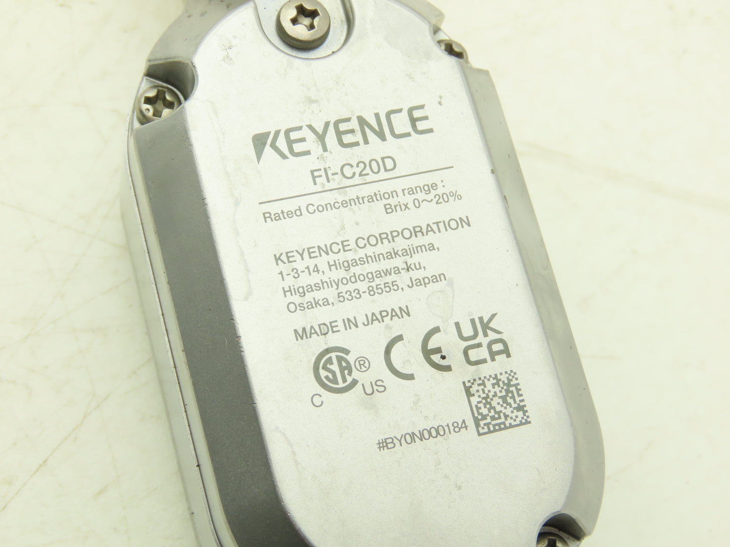 Keyence FI-C20D Concentration Sensor 30" Length Pipe Mount