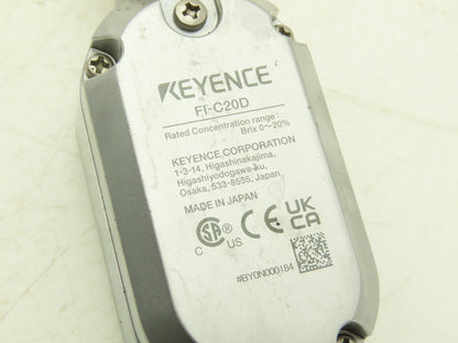 Keyence FI-C20D Concentration Sensor 30" Length Pipe Mount