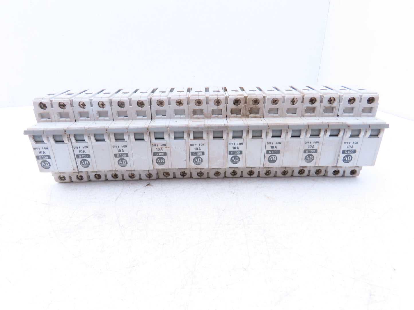 Allen Bradley 1492-CB2-G100 Circuit Breaker 2 Pole 10A 480VAC Lot of 9