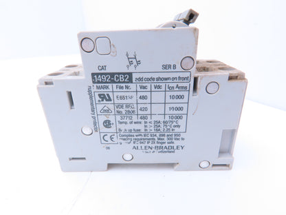 Allen Bradley 1492-CB2-G100 Circuit Breaker 2 Pole 10A 480VAC Lot of 9