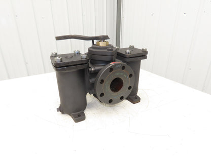 Yoshitake SW-10 Duplex Basket Strainer Hydraulic Filter 80A 3" Flanged