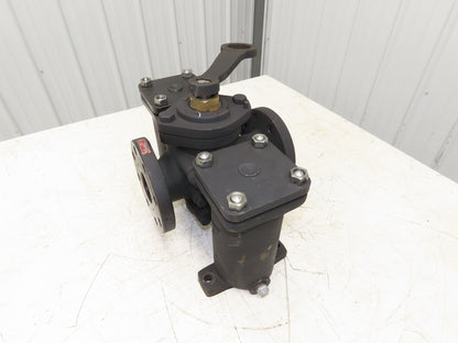 Yoshitake SW-10 Duplex Basket Strainer Hydraulic Filter 80A 3" Flanged