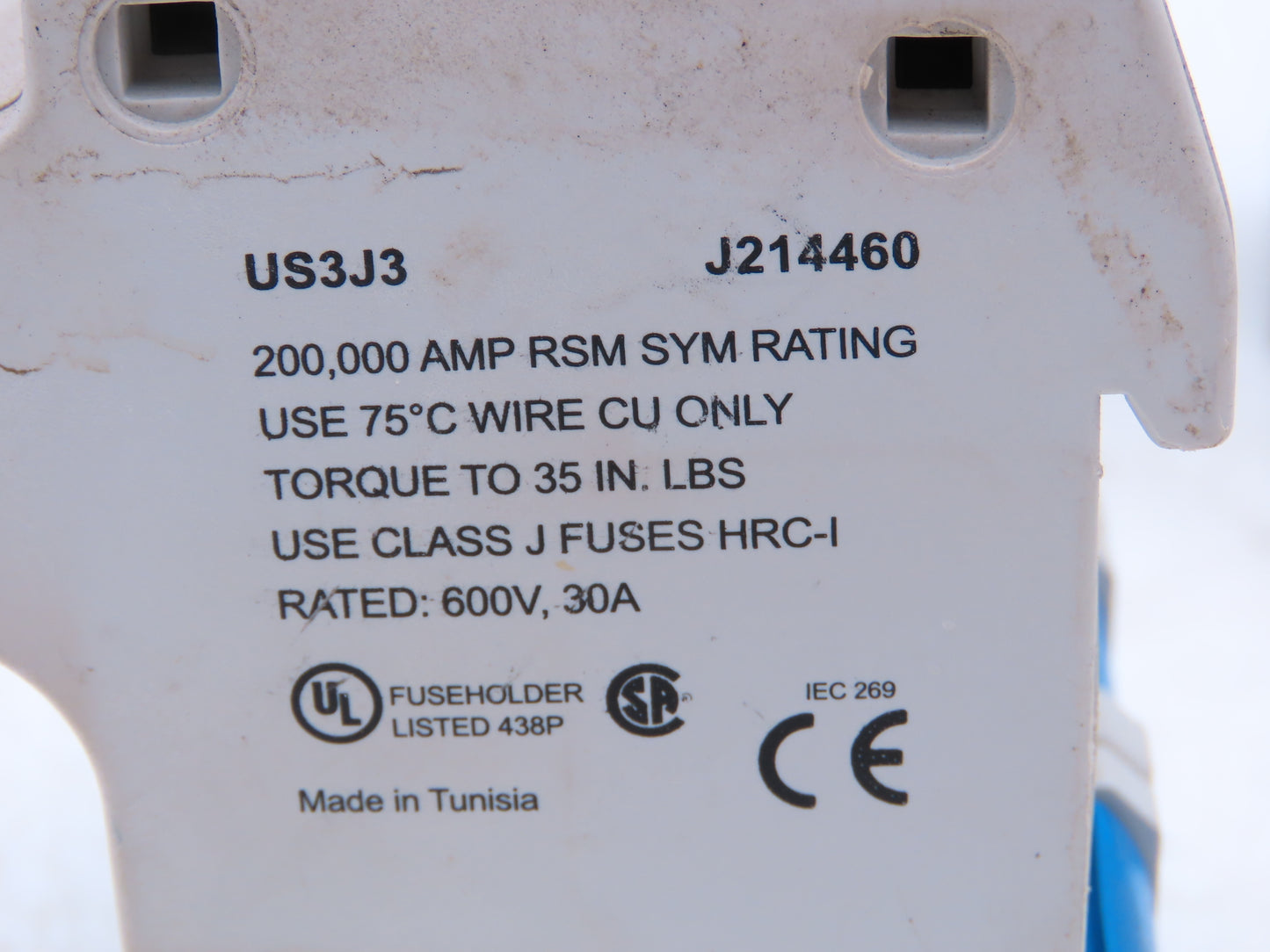 Ferraz-Shawmut US3J3 UltraSafe Fuse Holder 3 Pole 30A 600V Lot Of 7