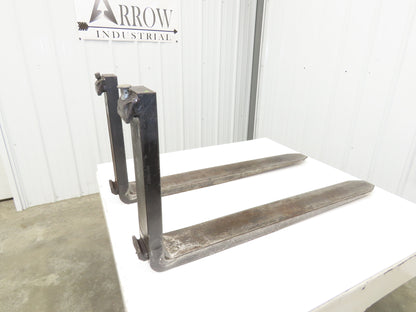 Cascade 1870686 4.75x42" Class 2 Steel Forklift Forks 16" Carriage 1-Pair READ