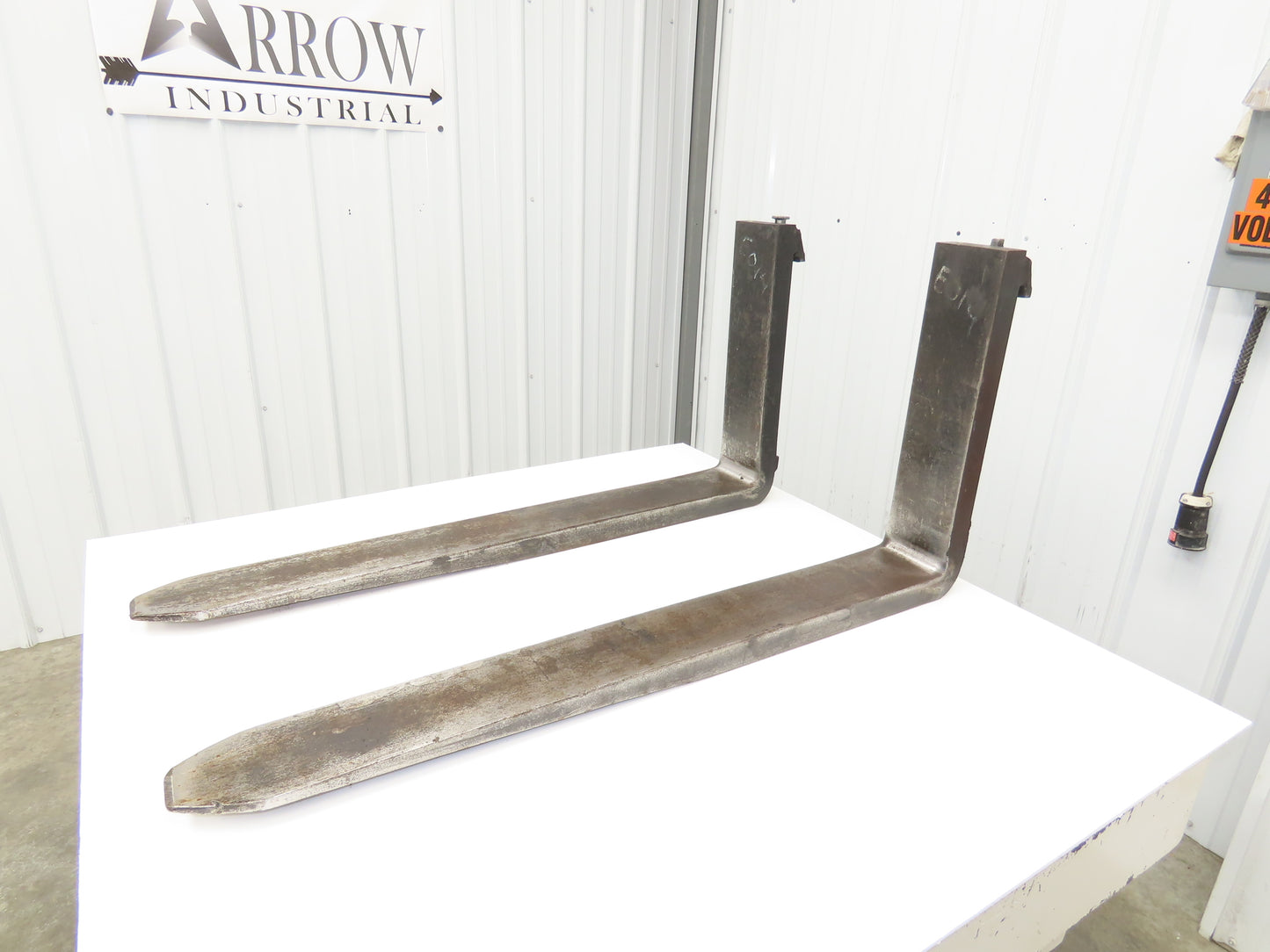 Cascade 1870686 4.75x42" Class 2 Steel Forklift Forks 16" Carriage 1-Pair READ