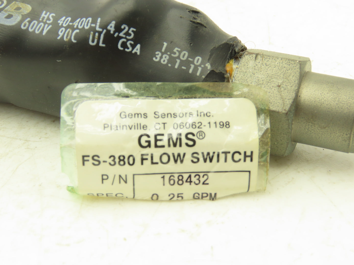 Gems Sensor 168432 FS-380 Liquid Flow Switch 3/8"NPT  New Take-Off