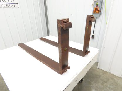 765407 4x42" Class 2 Steel Forklift Forks 16" Carriage 1-Pair 3024/PR