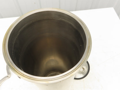 304 Stainless Water Circulator Housing 2 Gallon Tank 1.5" Tri-Clamp 6"x 21"L