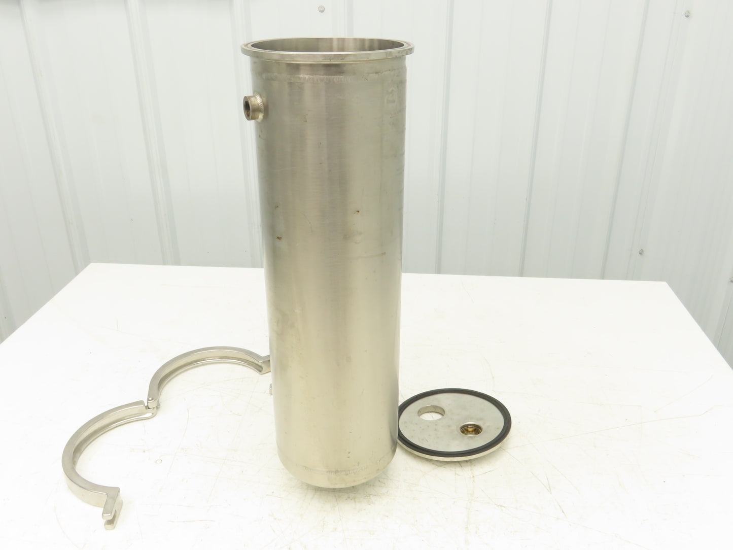 304 Stainless Water Circulator Housing 2 Gallon Tank 1.5" Tri-Clamp 6"x 21"L