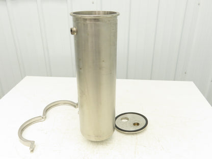 304 Stainless Water Circulator Housing 2 Gallon Tank 1.5" Tri-Clamp 6"x 21"L