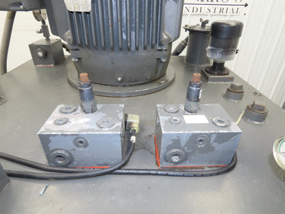 Parker Hydraulic Power Unit 44GPM 200Gal Tank Dual Variable Pump 40Hp 230/460V