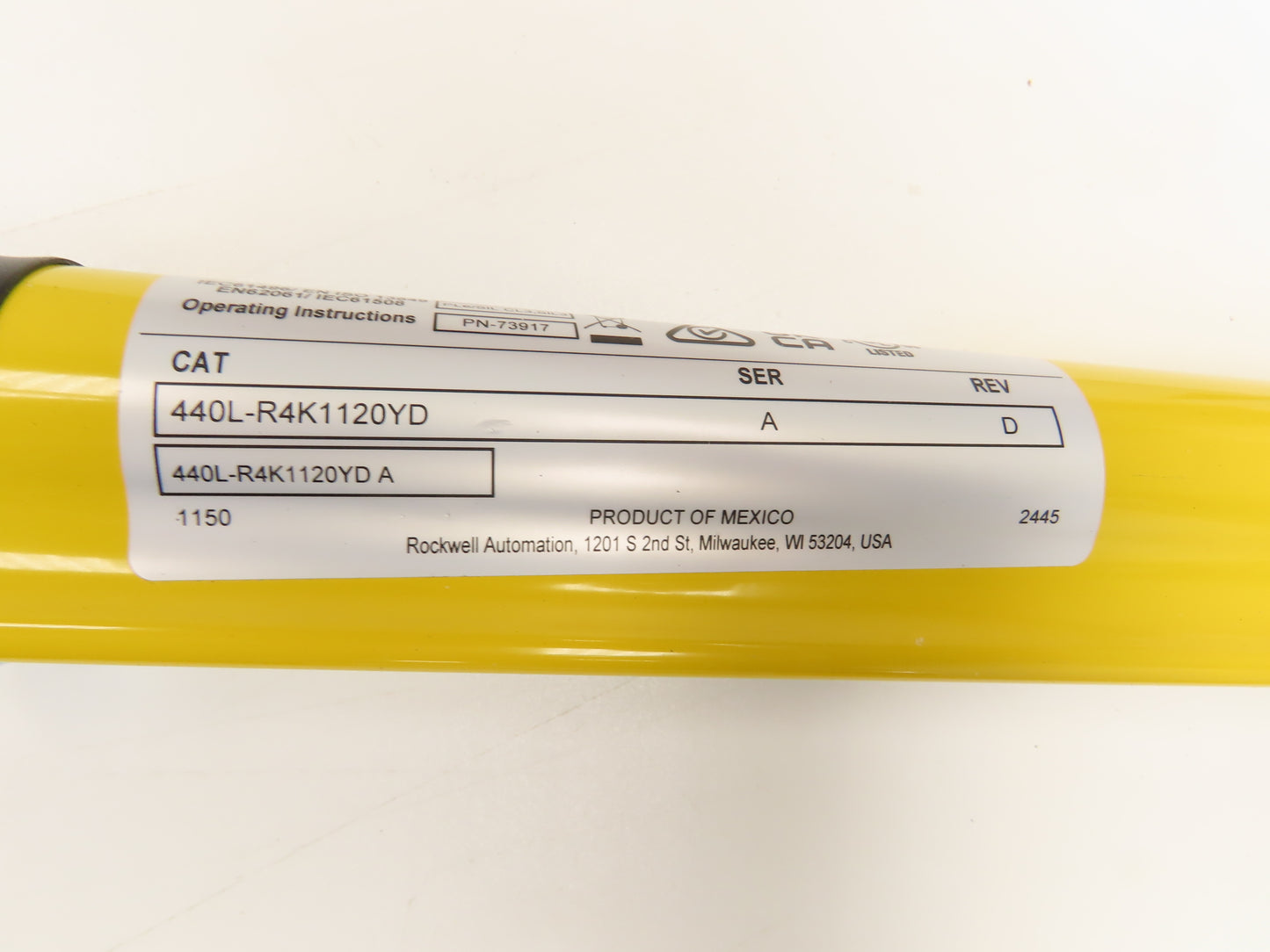 A-B 440L-P4K1120YD Guardshield Safety Light Curtain Transmitter/Receiver Set