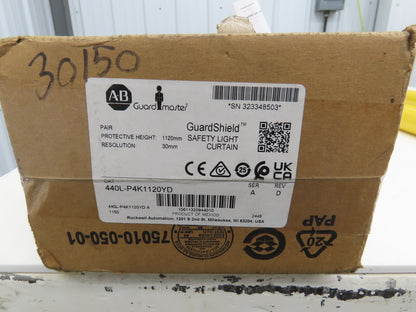 A-B 440L-P4K1120YD Guardshield Safety Light Curtain Transmitter/Receiver Set