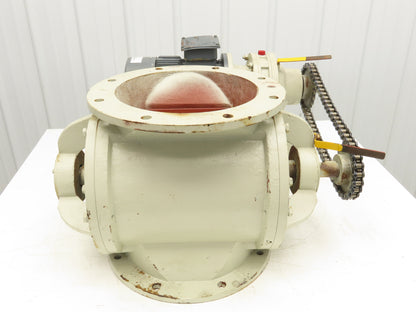 Rotary Airlock Feeder Valve 12x12" Round Flange 1.5kw 480V 3PH Chain Drive