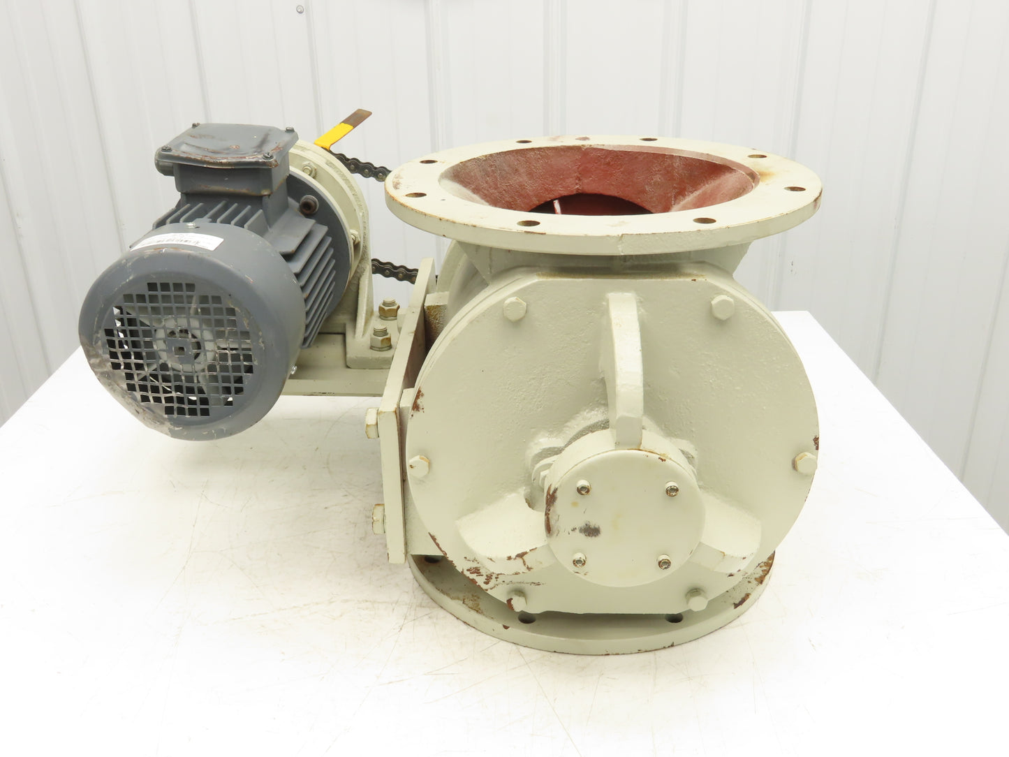 Rotary Airlock Feeder Valve 12x12" Round Flange 1.5kw 480V 3PH Chain Drive