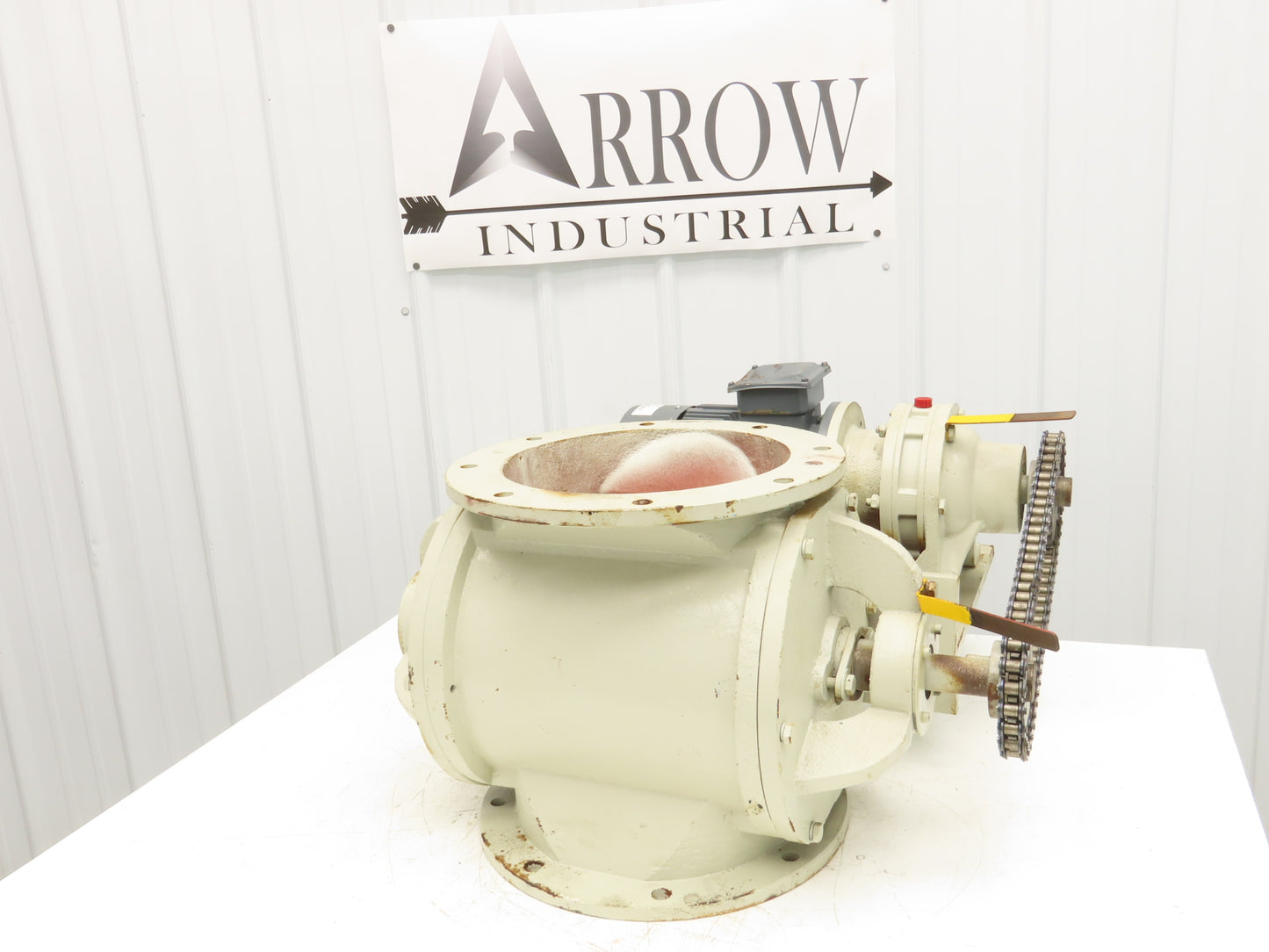 Rotary Airlock Feeder Valve 12x12" Round Flange 1.5kw 480V 3PH Chain Drive