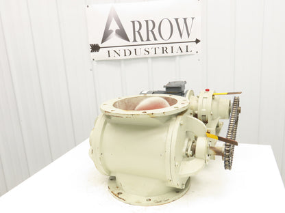Rotary Airlock Feeder Valve 12x12" Round Flange 1.5kw 480V 3PH Chain Drive