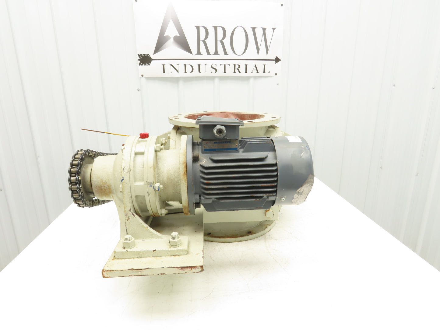 Rotary Airlock Feeder Valve 12x12" Round Flange 1.5kw 480V 3PH Chain Drive