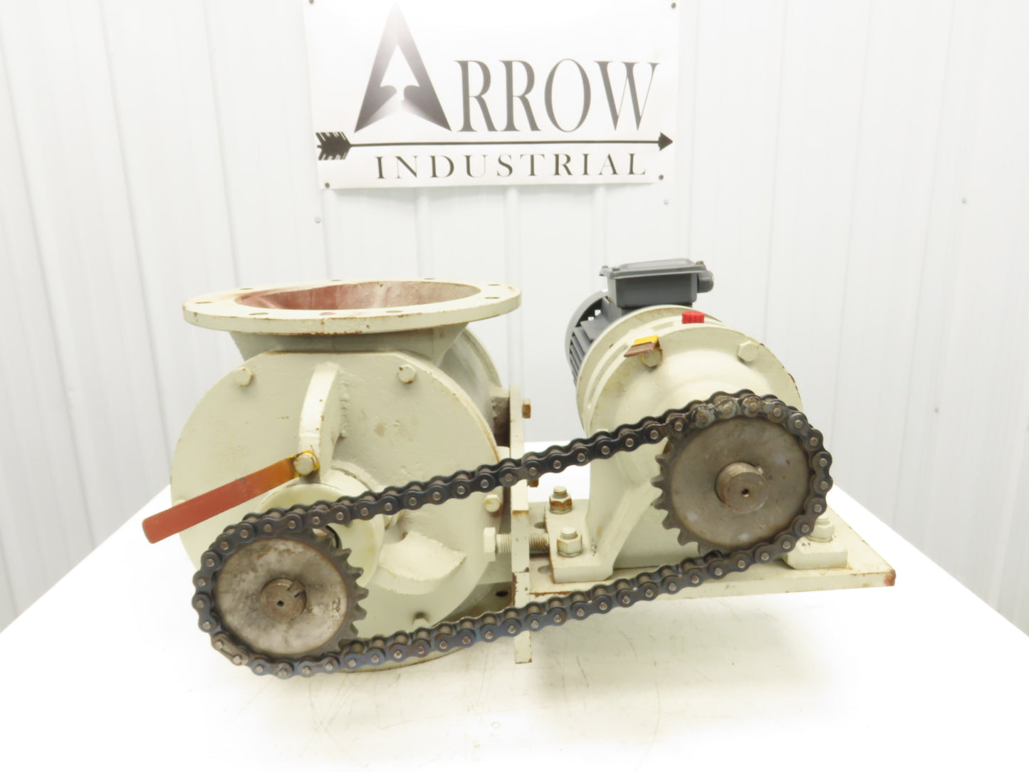 Rotary Airlock Feeder Valve 12x12" Round Flange 1.5kw 480V 3PH Chain Drive