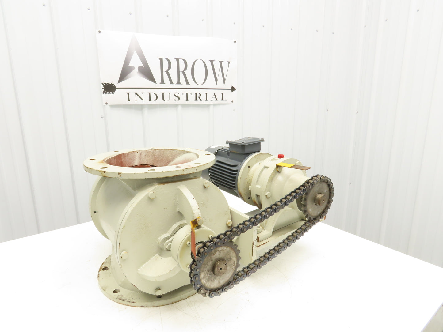 Rotary Airlock Feeder Valve 12x12" Round Flange 1.5kw 480V 3PH Chain Drive
