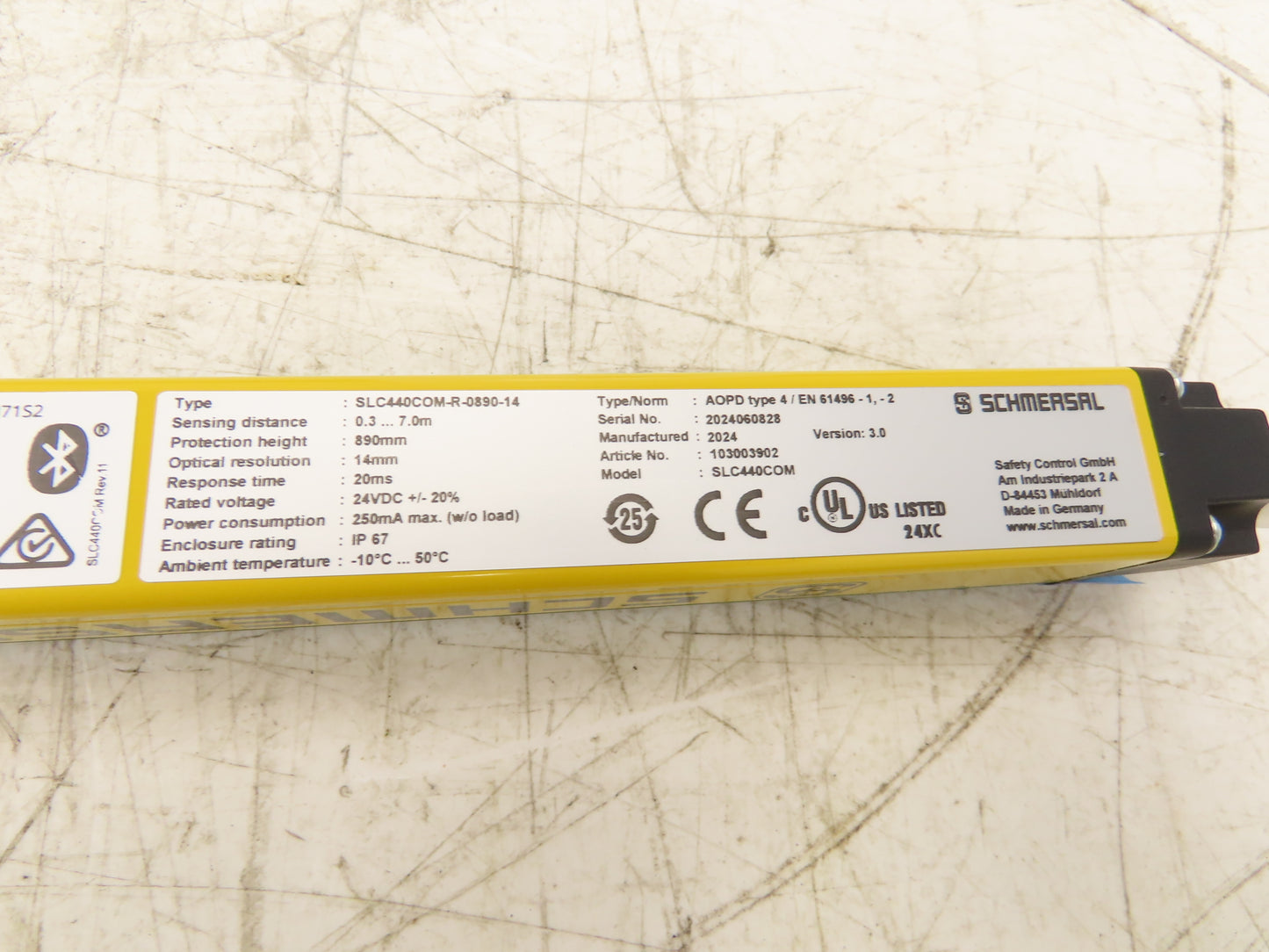 Schmersal SLC440COM-ER-0890-14 Safety Light Curtain Transmitter & Receiver Set
