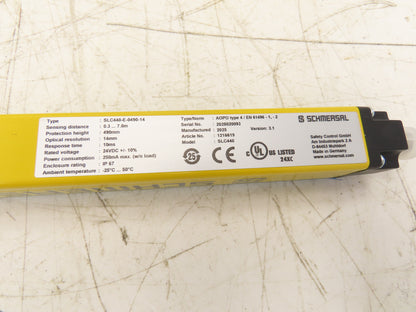 Schmersal SLC440-ER-0490-14-01 Safety Light Curtain Transmitter & Receiver Set