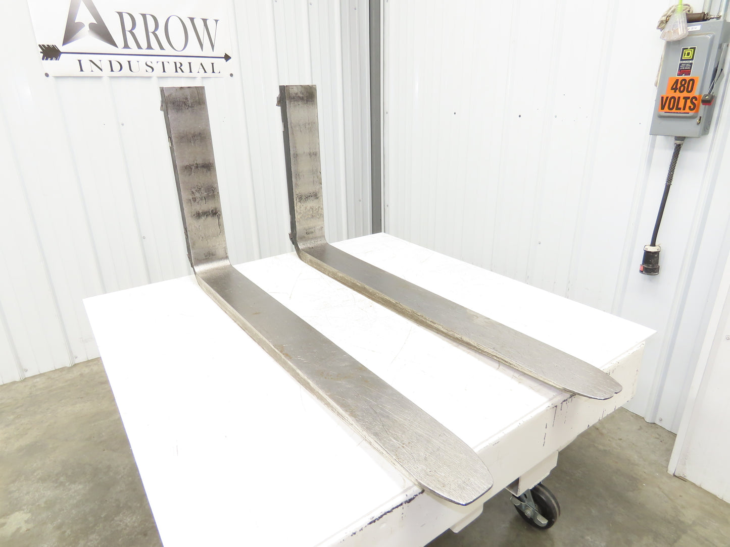 5400X24 5 X 48" Class 3 Steel Forklift Forks 20" Carriage 1-Pair READ