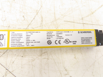 Schmersal SLC440COM-R-0650-14 Safety Light Curtain Transmitter & Receiver Set