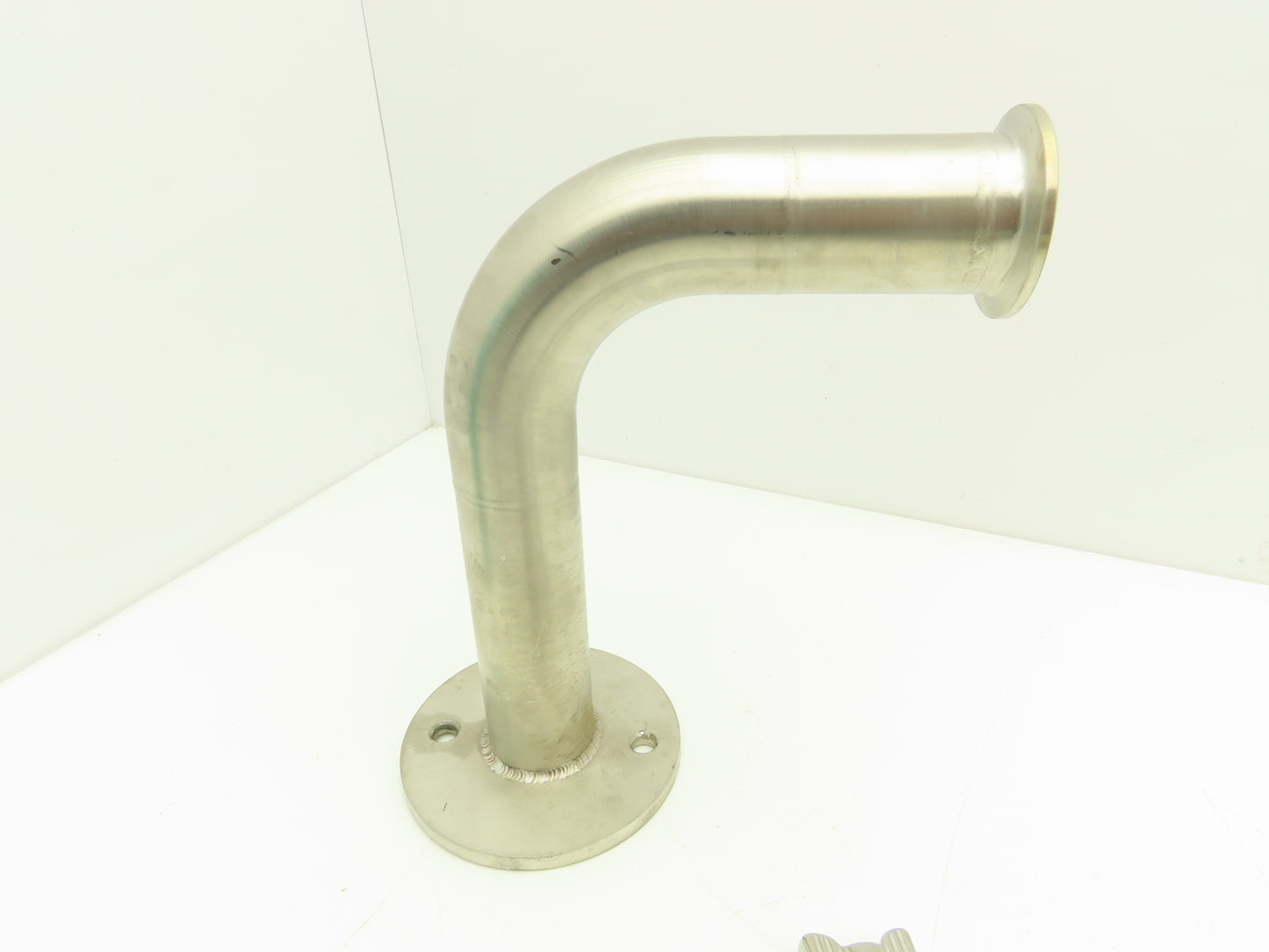Stainless Sanitary 90° Long Elbow 1.5" Tri-Clamp x Flanged 2-Bolt  Lot of 7