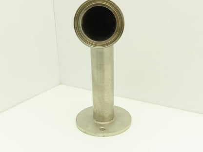 Stainless Sanitary 90° Long Elbow 1.5" Tri-Clamp x Flanged 2-Bolt  Lot of 7