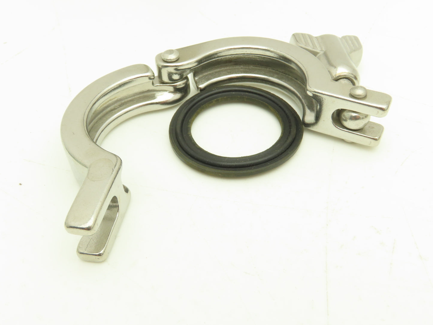 Stainless Sanitary 90° Long Elbow 1.5" Tri-Clamp x Flanged 2-Bolt  Lot of 7