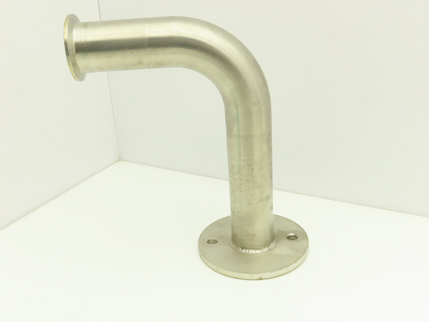 Stainless Sanitary 90° Long Elbow 1.5" Tri-Clamp x Flanged 2-Bolt  Lot of 7