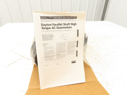 Dayton 6K351A AC Gearmotor Helical/Spur 1/4Hp 12RPM Parallel Offset 115VAC 1Ph