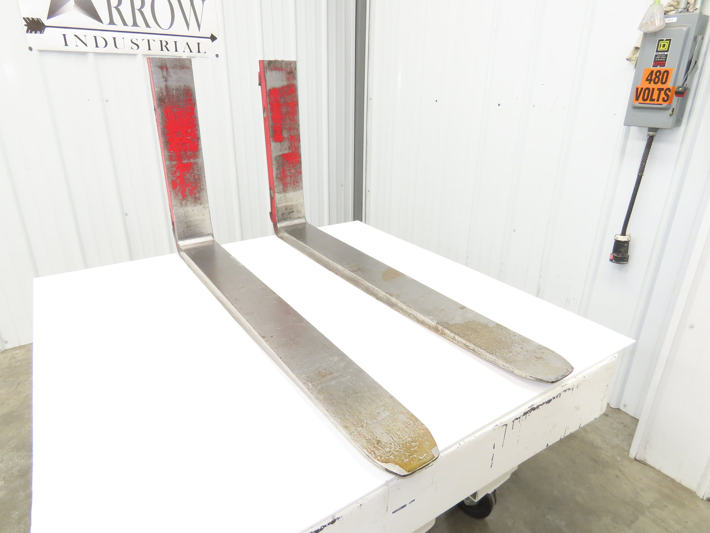 Bolzoni QQE 190830 5x48" Class 3 Steel Forklift Forks 20" Carriage 1-Pair READ