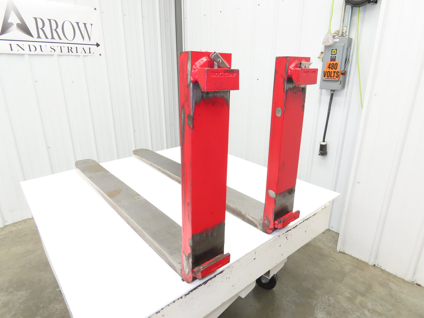 Bolzoni QQE 190830 5x48" Class 3 Steel Forklift Forks 20" Carriage 1-Pair READ