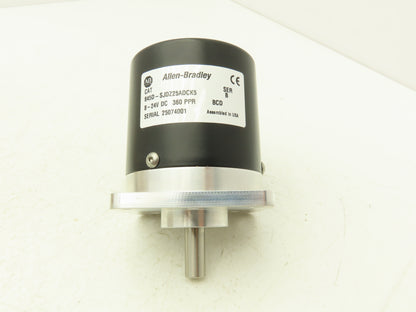 Allen Bradley 845D-SJDZ25ADCK5 Absolute Rotary Encoder 3/8" Shaft 360PPR 	Ser B