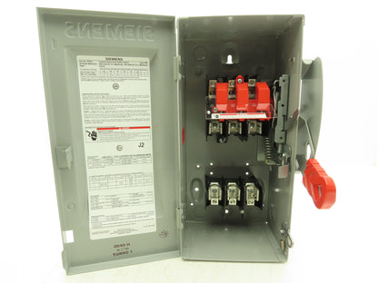 Siemens HF361 Heavy Duty Safety Fusible Disconnect Switch 3P 30A 600VAC 250VDC