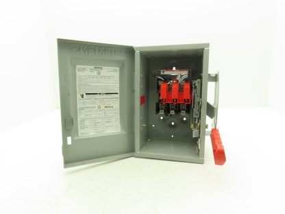 Siemens HNF361 Heavy Duty Safety Disconnect Switch 3P 30A 600VAC 250VDC
