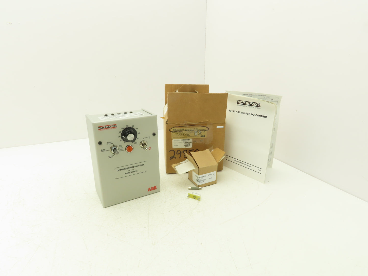 Baldor ABB BC140-FBR DC Motor Speed Control Drive 115/230V Input  8 ADC Output