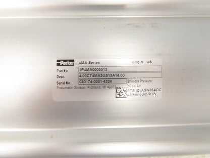 Parker 1P4MA0005513 Multi-Stage Pneumatic Air Cylinder 4" Bore 14" Stroke 250PSI
