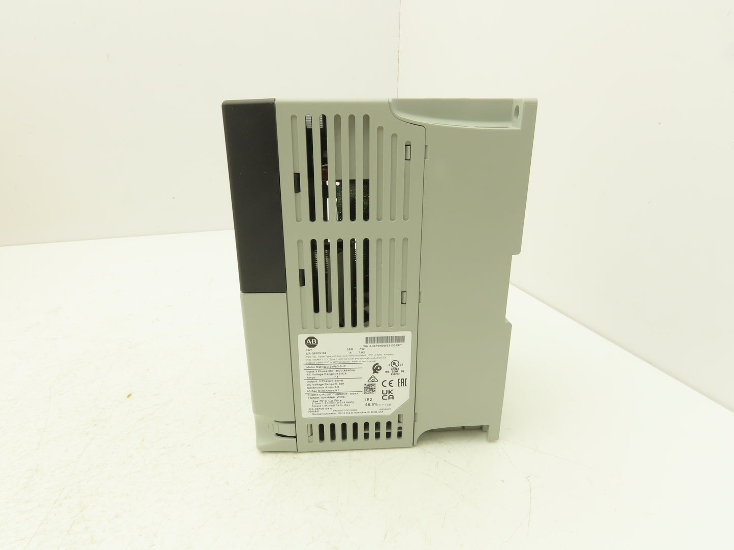 Allen Bradley 22A-D6P0N104 PowerFlex 4 AC Drive Variable Speed VFD 3Hp 480V 3PH