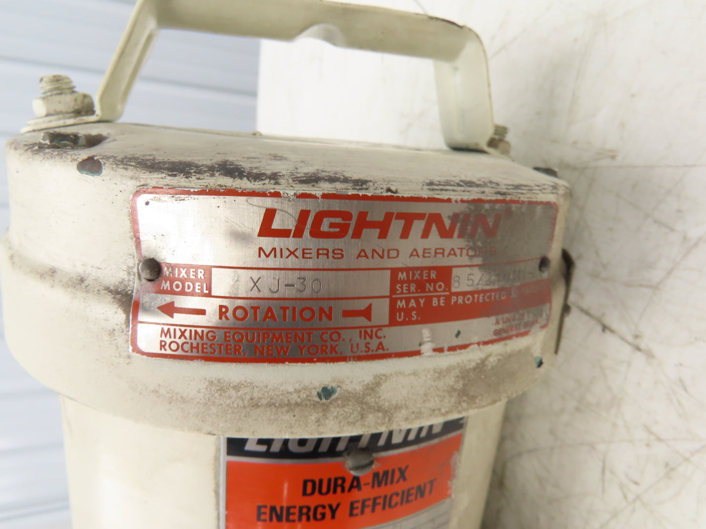 Lightnin XJ-30 Dura-Mix Clamp Tank Mixer Agitator Motor 230/460V B77R3045M-SL